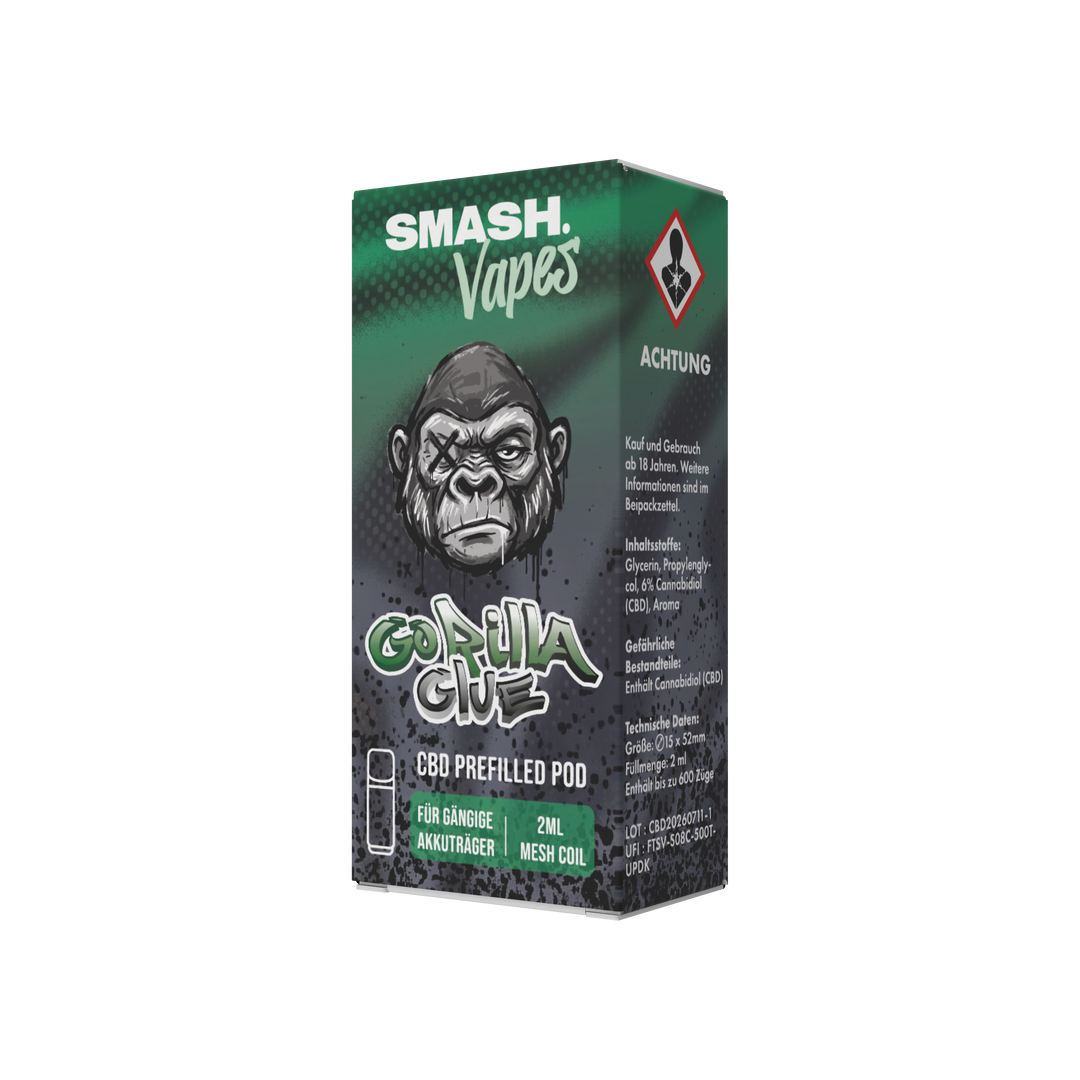 SMASH CBD Pod 2 ml Gorilla Glue – Verpackung Vorderseite