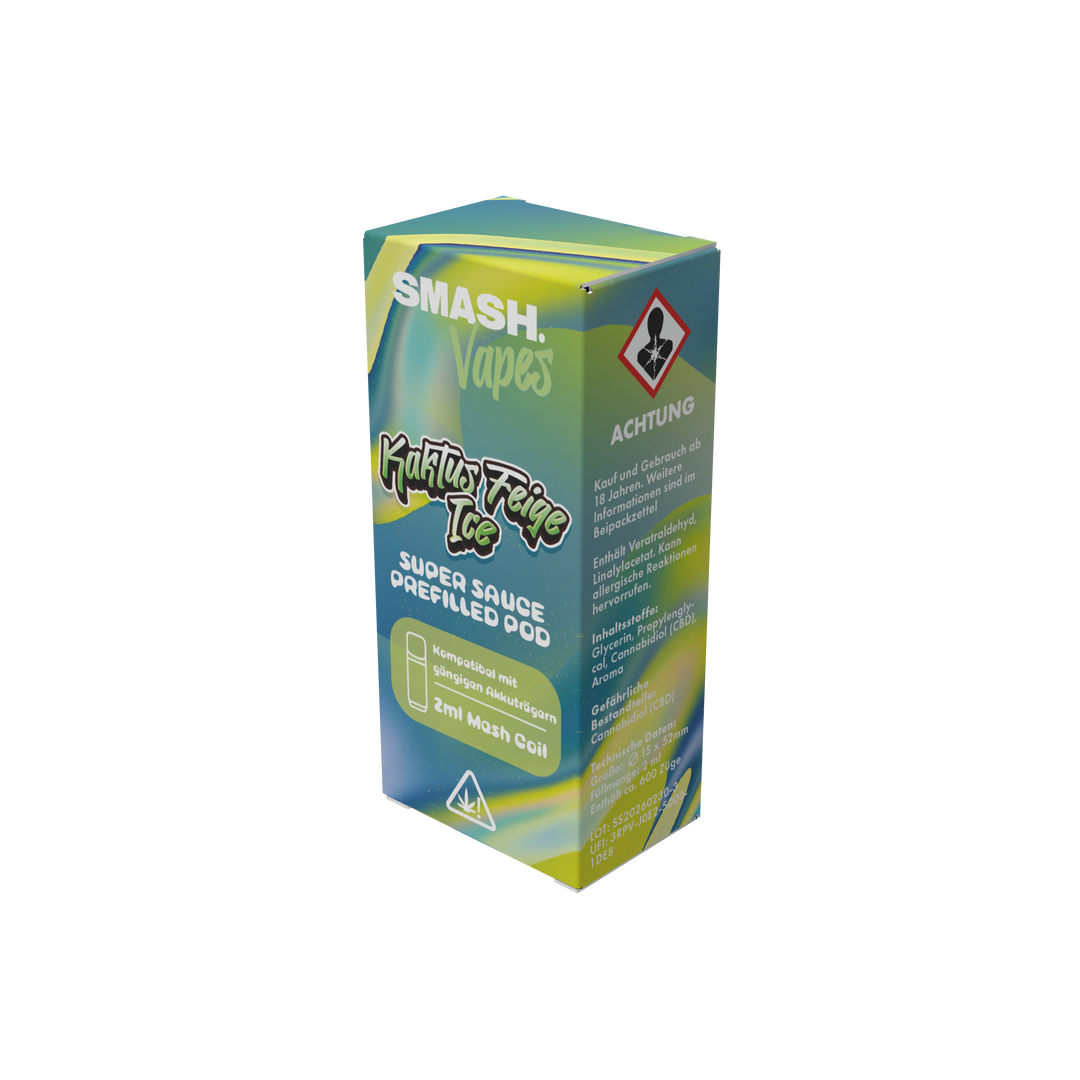 SMASH Super Sauce Pod 2 ml Kaktus Feige Ice – Verpackung Vorderseite