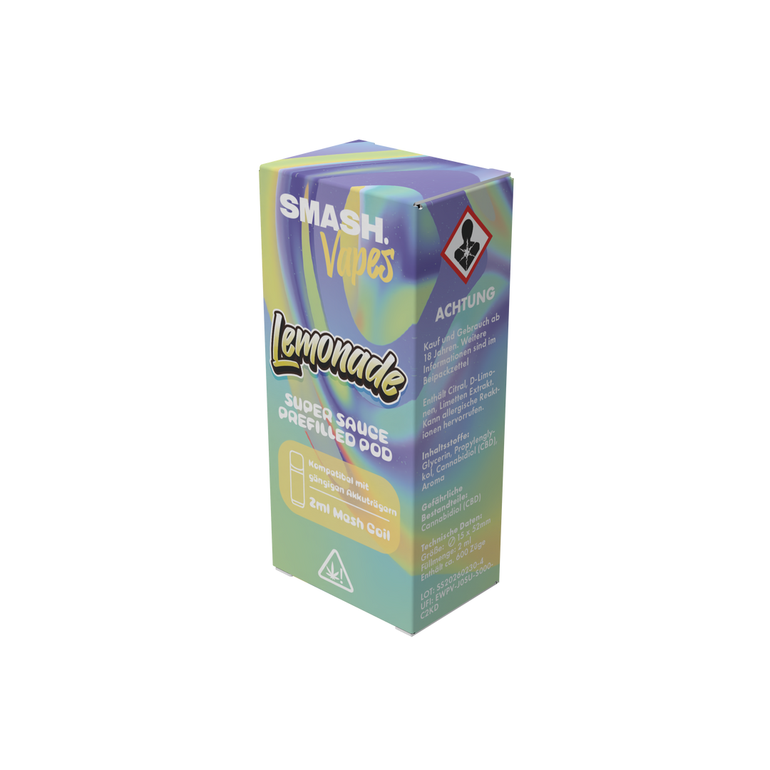 SMASH Super Sauce Pod 2 ml Lemonade – Verpackung Vorderseite